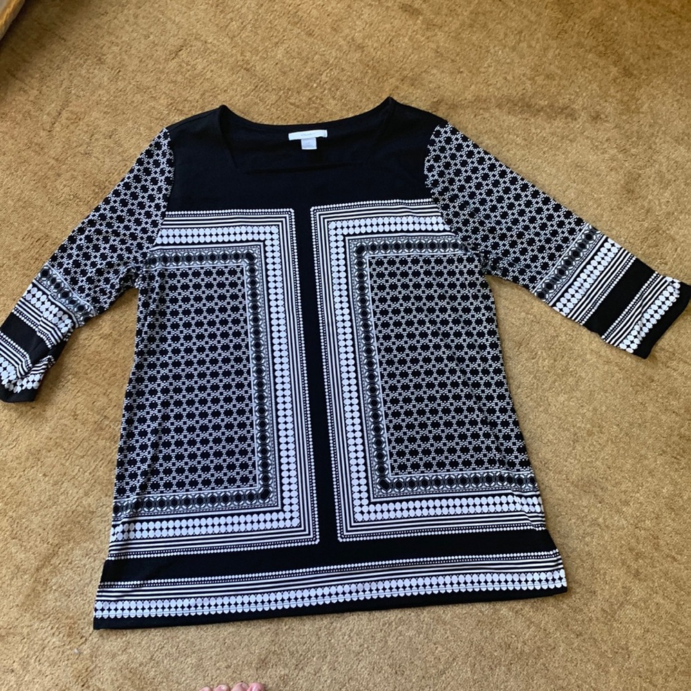 CJBanks black and white tunic size X